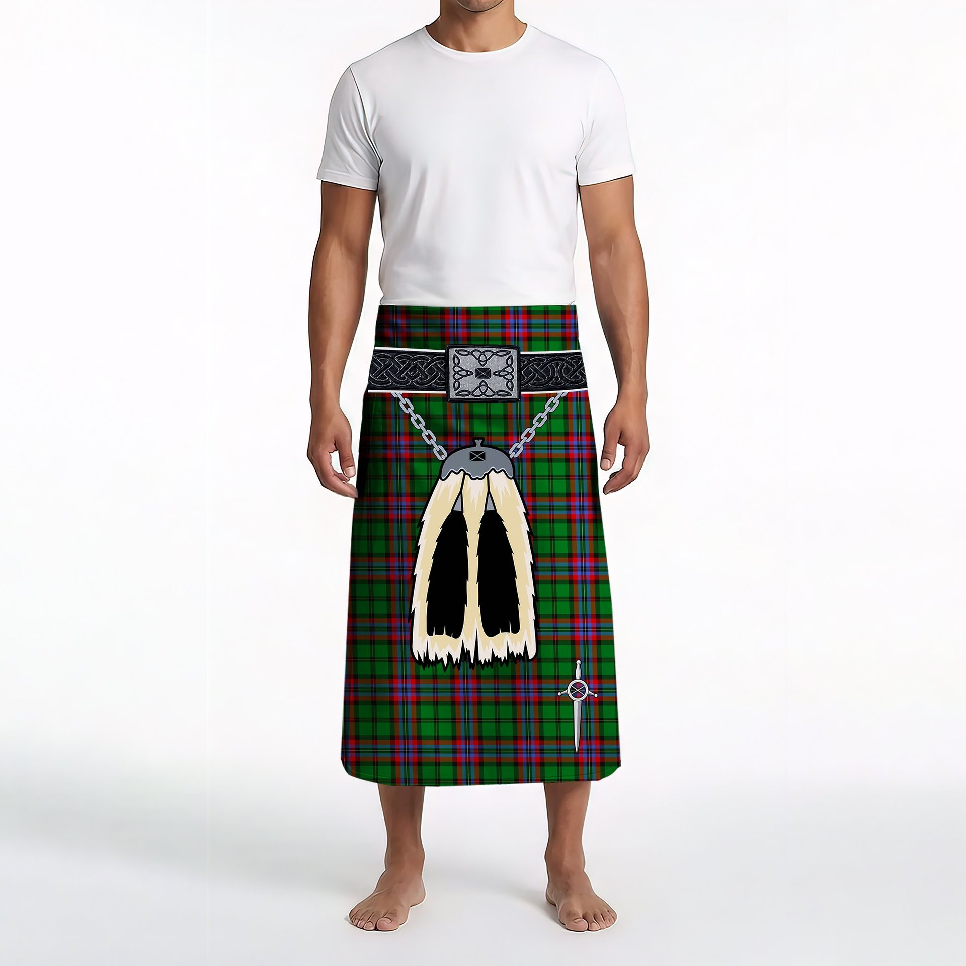 ScotsTee Shop Scottish McGeachie Clan Highland Kilt Sporran Tartan Beach Towel