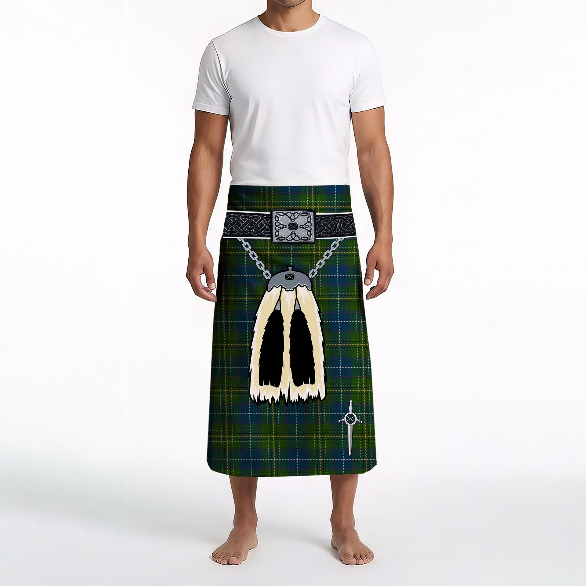 ScotsTee Shop Scottish McAvoy Clan Highland Kilt Sporran Tartan Beach Towel