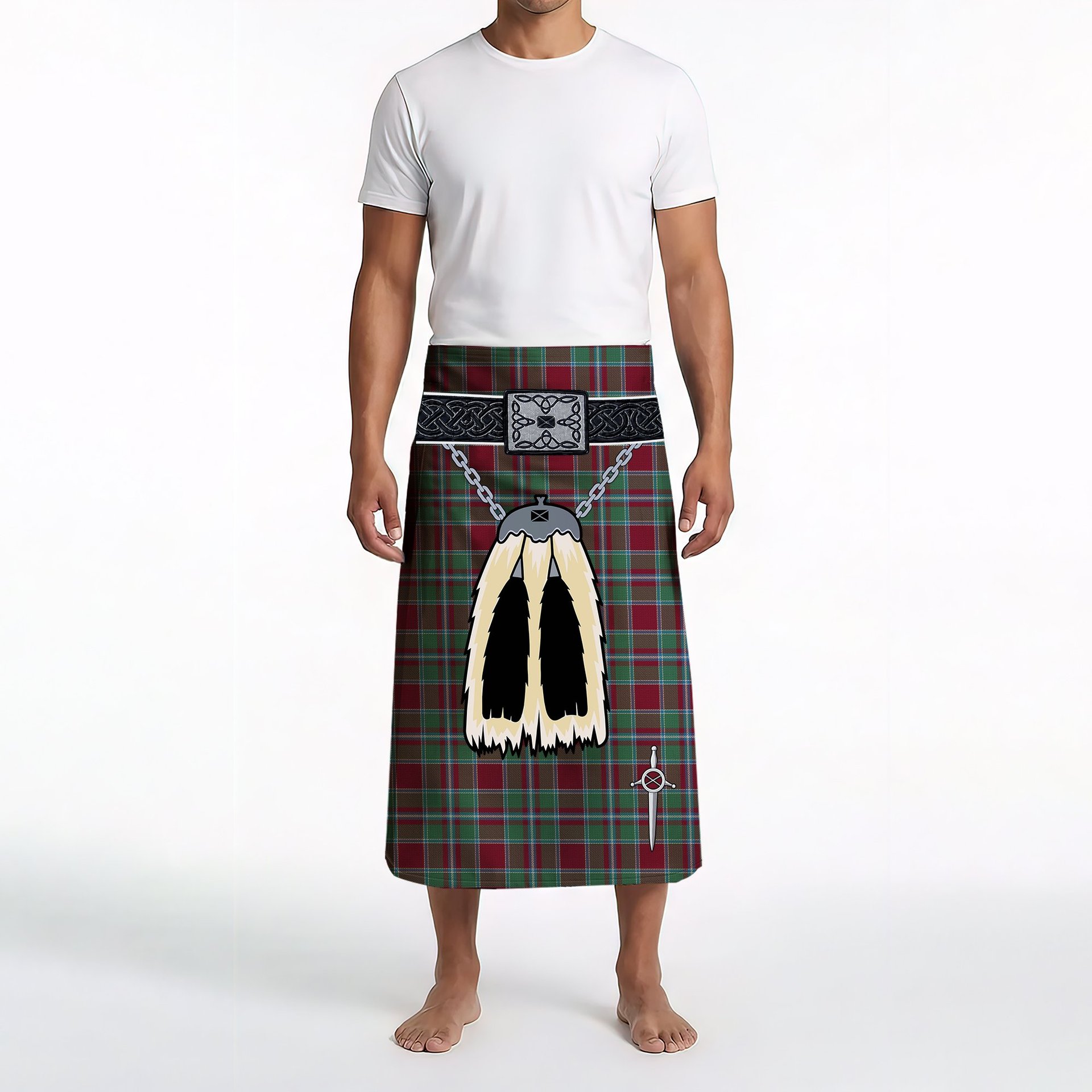 ScotsTee Shop Scottish Spence Clan Highland Kilt Sporran Tartan Beach Towel