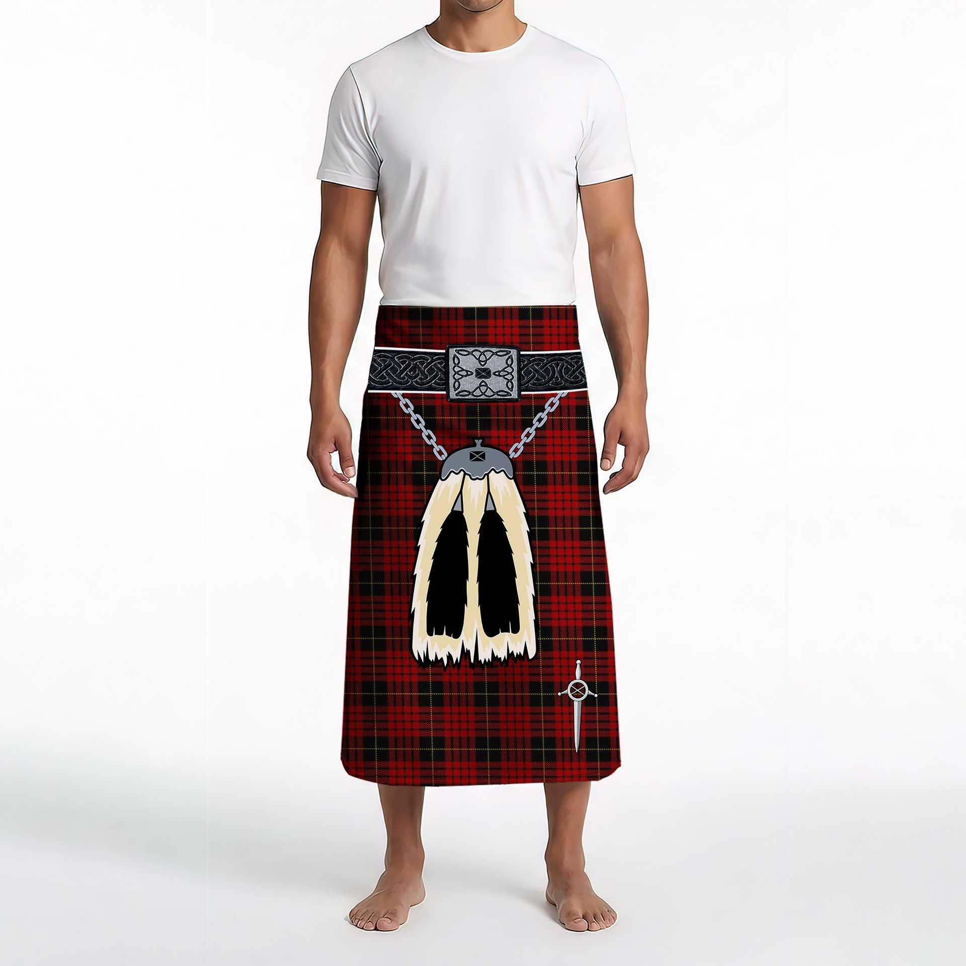 ScotsTee Shop Scottish Mcquain Clan Highland Kilt Sporran Tartan Beach Towel