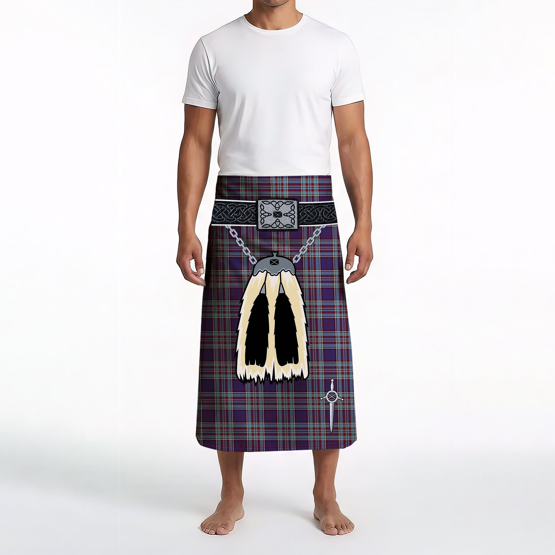 ScotsTee Shop Scottish RCAF Clan Highland Kilt Sporran Tartan Beach Towel