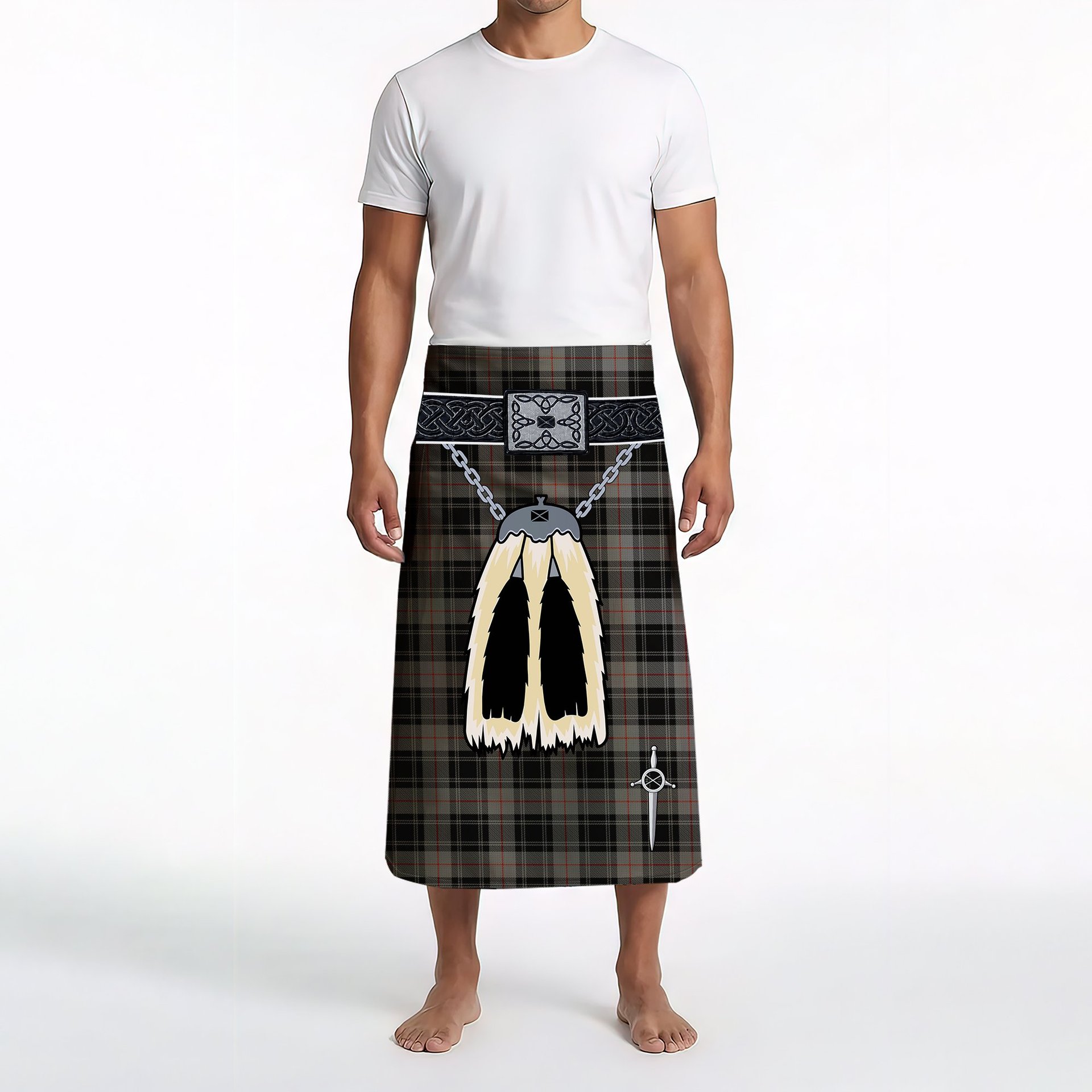 ScotsTee Shop Scottish Moffat 1984 Clan Highland Kilt Sporran Tartan Beach Towel