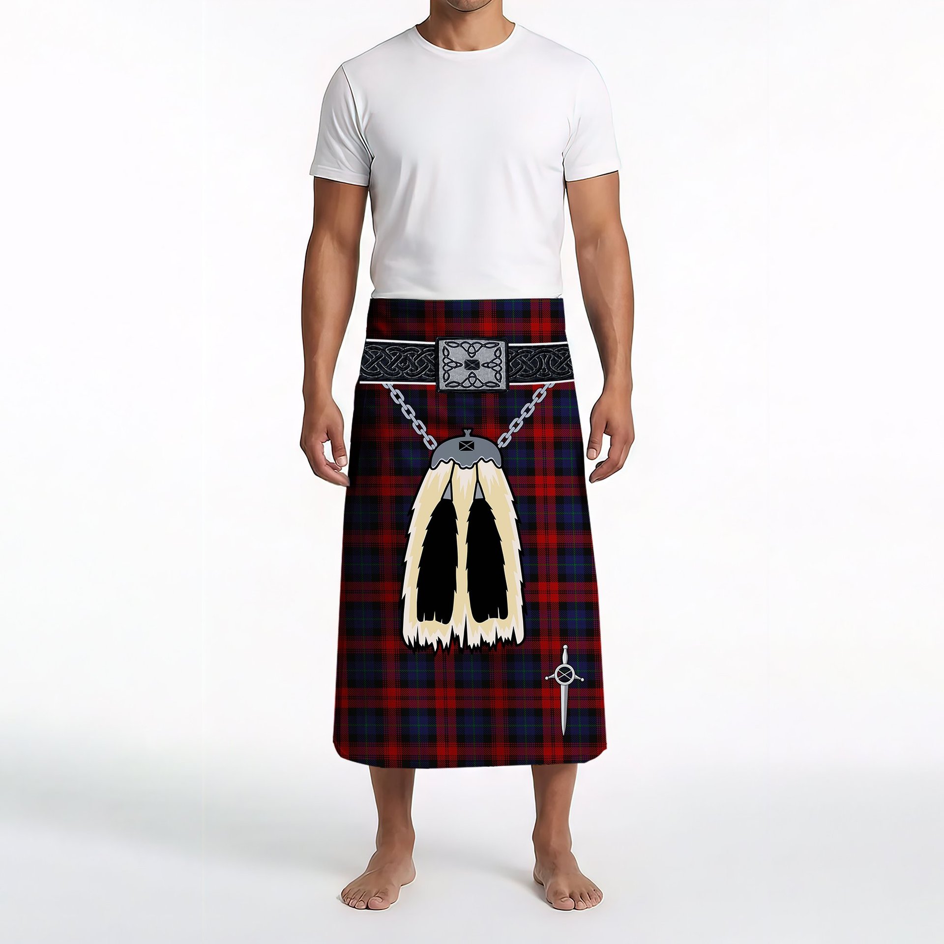 ScotsTee Shop Scottish McLaughlin Clan Highland Kilt Sporran Tartan Beach Towel
