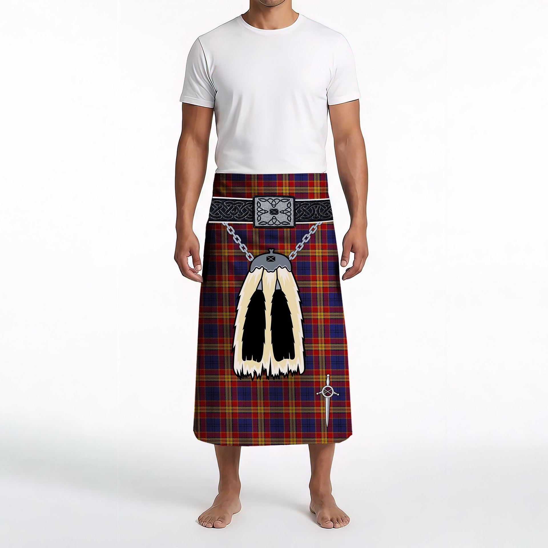 ScotsTee Shop Scottish McGurk Clan Highland Kilt Sporran Tartan Beach Towel