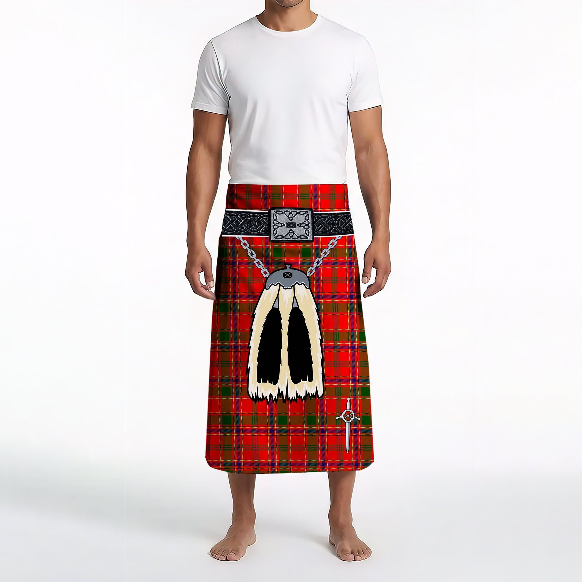 ScotsTee Shop Scottish Monroe Modern Clan Highland Kilt Sporran Tartan Beach Towel