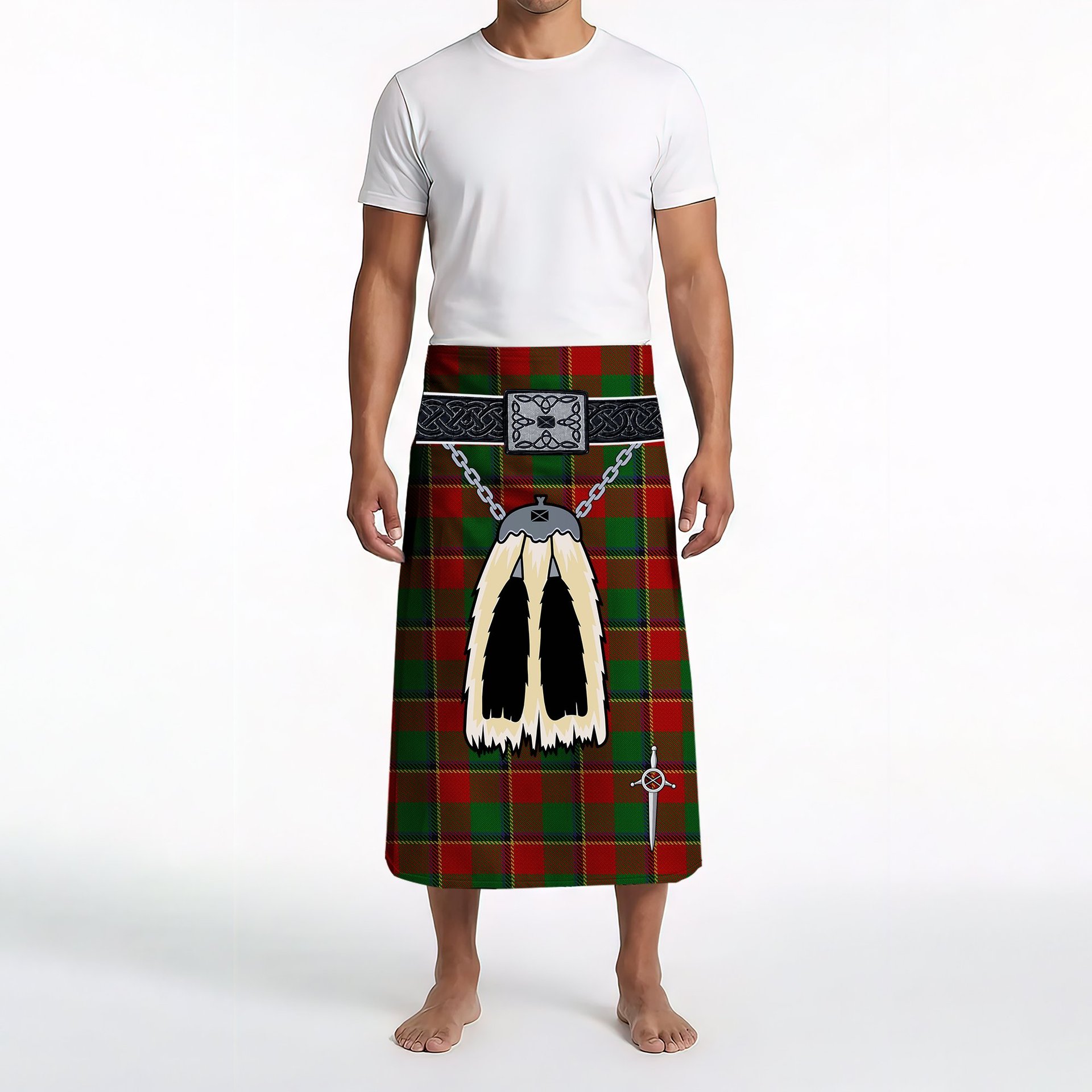 ScotsTee Shop Scottish Turnbull Dress Clan Highland Kilt Sporran Tartan Beach Towel