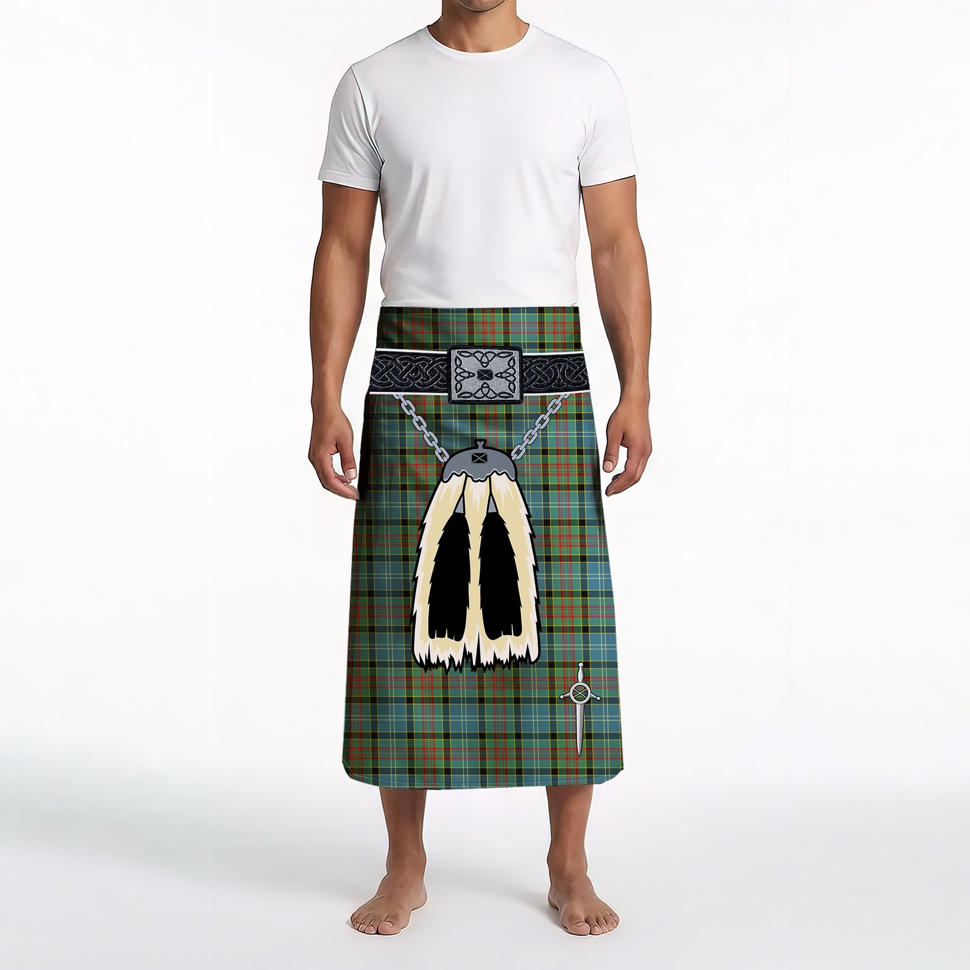 ScotsTee Shop Scottish Walkinshaw Clan Highland Kilt Sporran Tartan Beach Towel