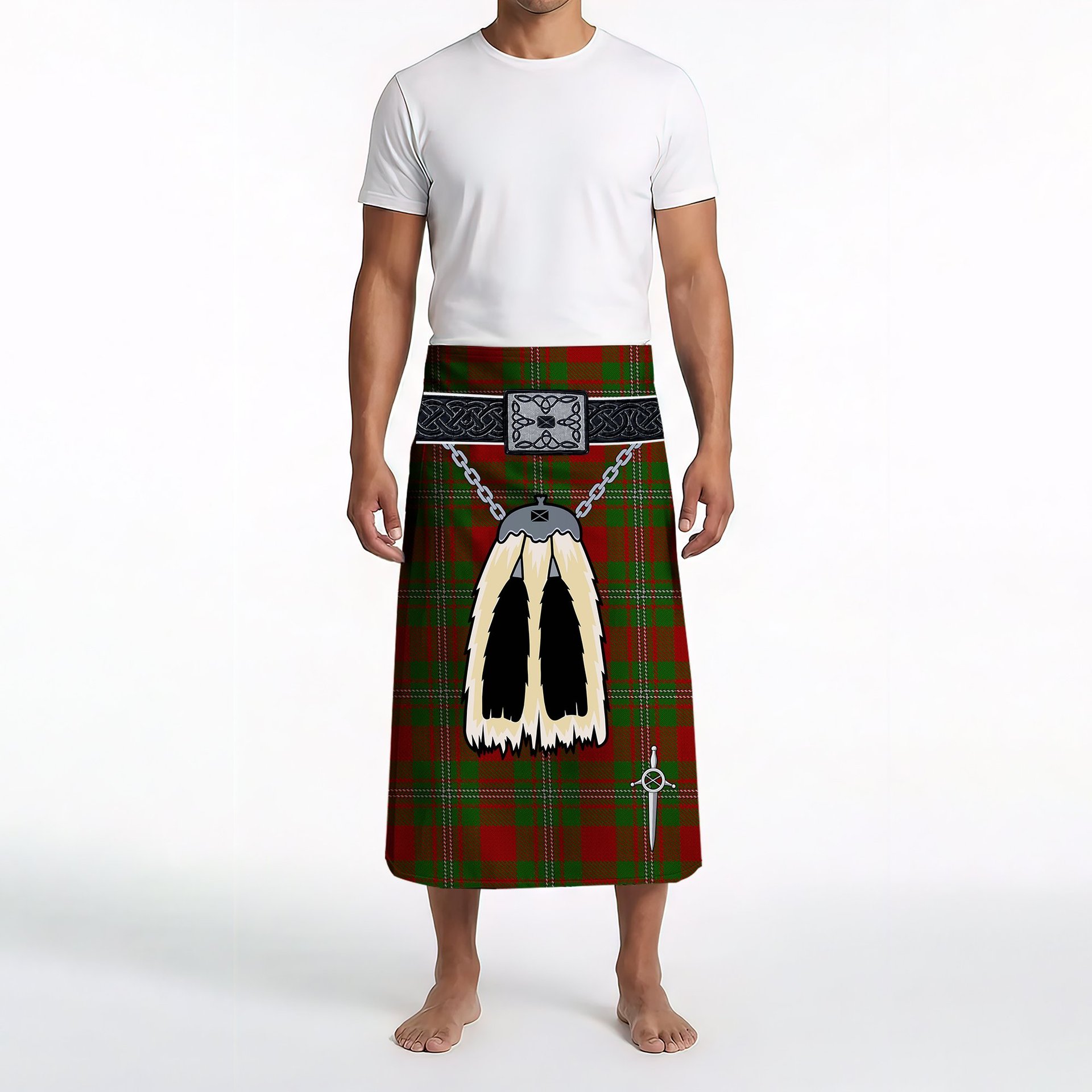 ScotsTee Shop Scottish Strang Clan Highland Kilt Sporran Tartan Beach Towel