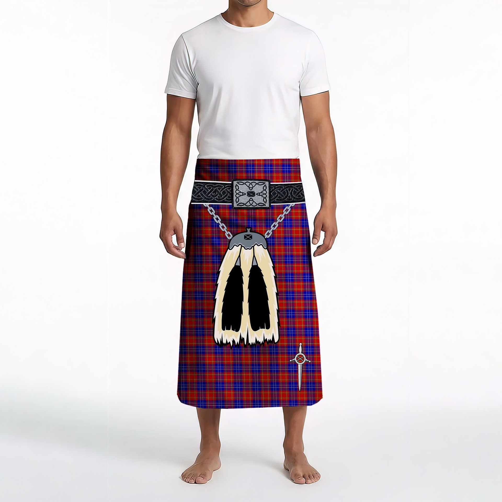 ScotsTee Shop Scottish Richardson Clan Highland Kilt Sporran Tartan Beach Towel