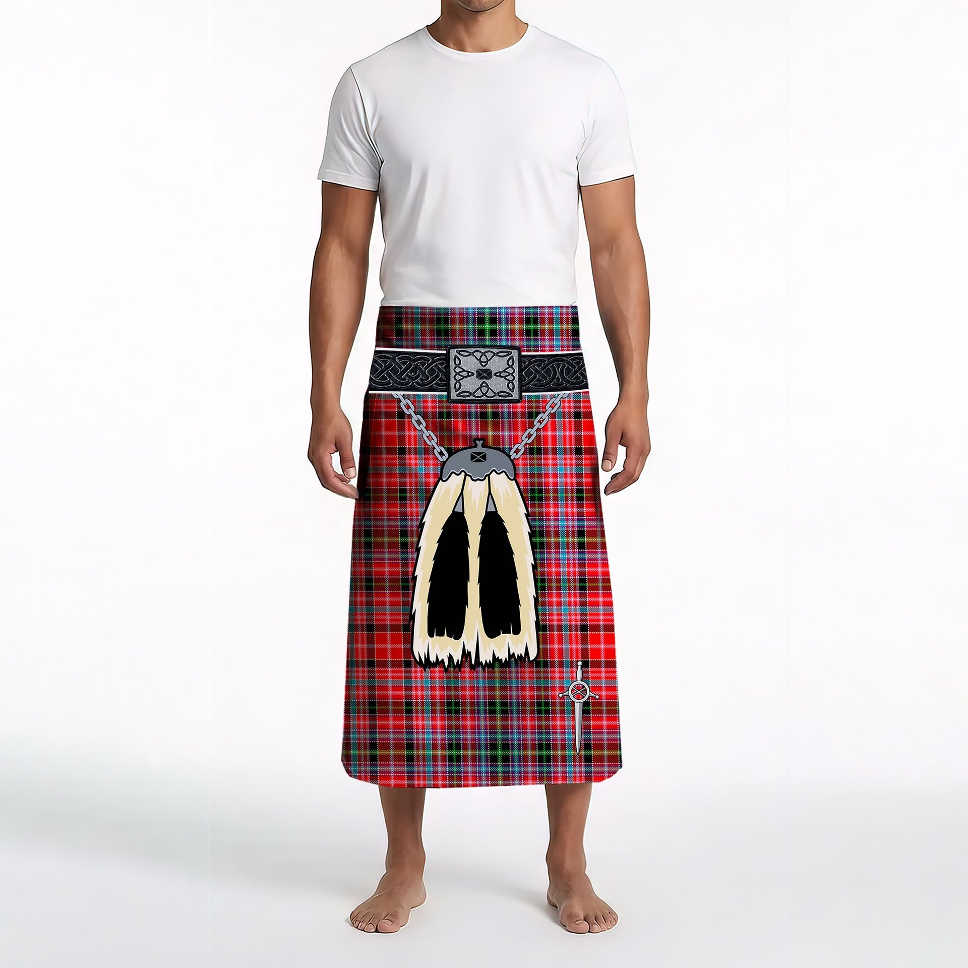 ScotsTee Shop Scottish Straiton Clan Highland Kilt Sporran Tartan Beach Towel