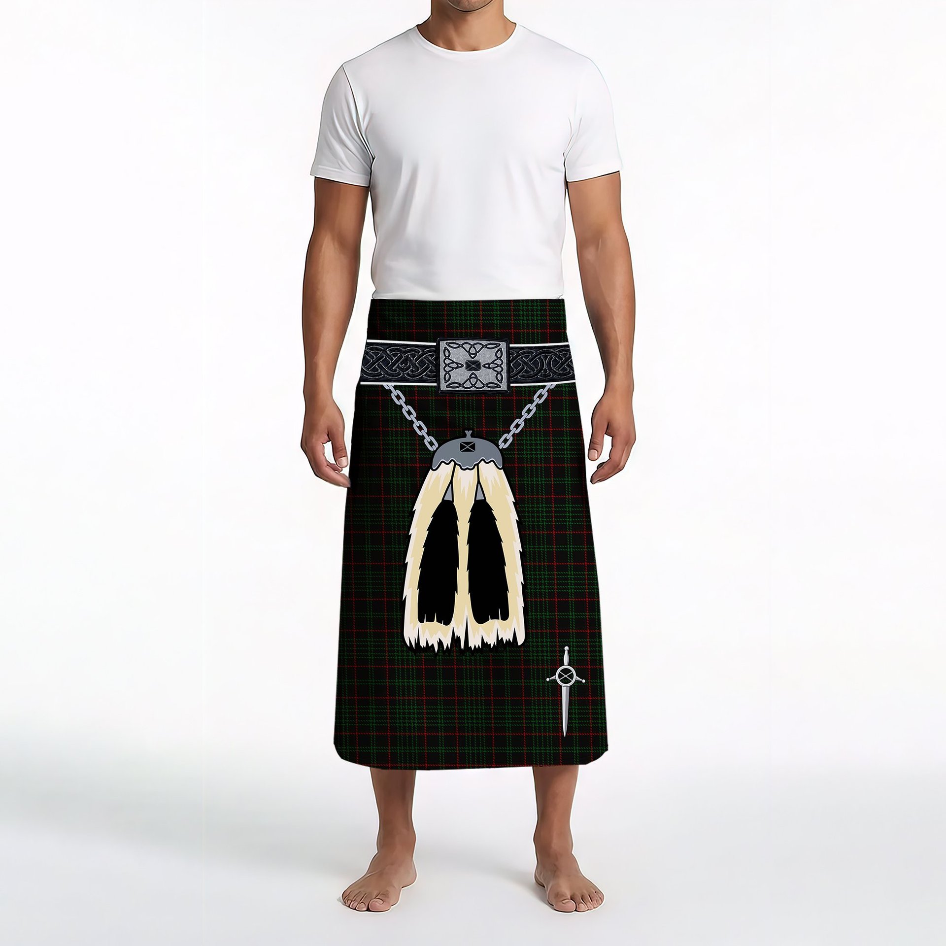 ScotsTee Shop Scottish Renwick Clan Highland Kilt Sporran Tartan Beach Towel