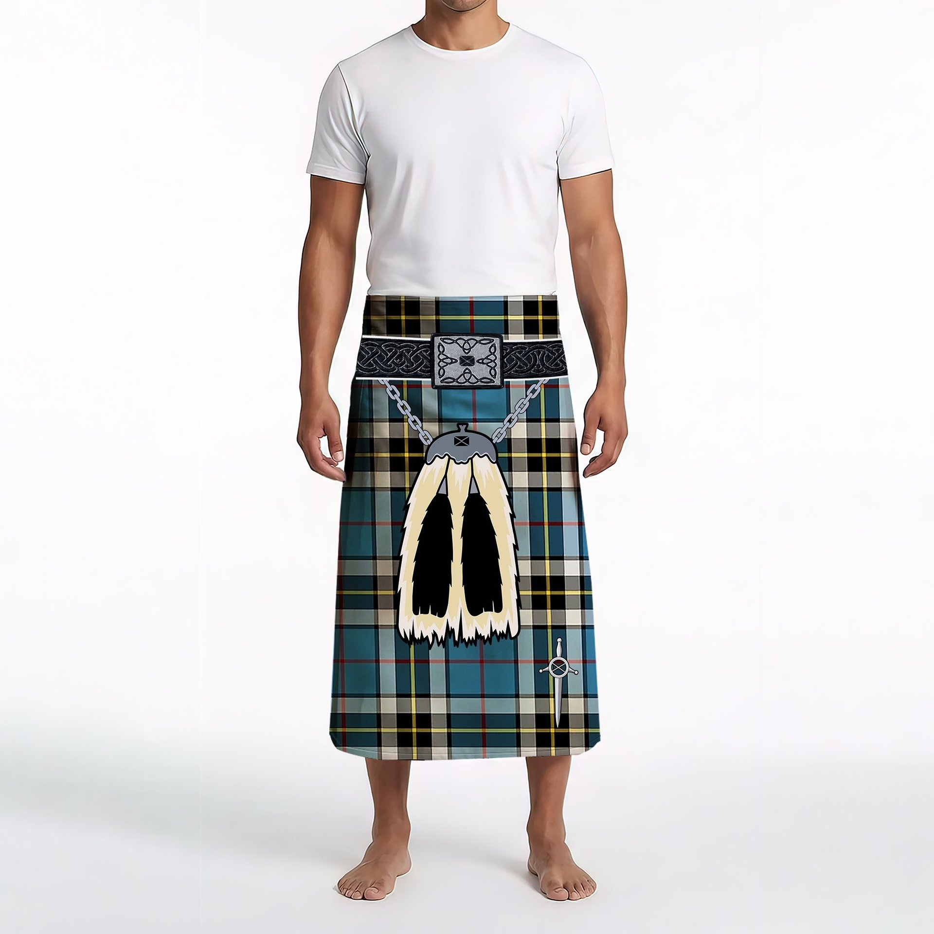 ScotsTee Shop Scottish Thompson Society Clan Highland Kilt Sporran Tartan Beach Towel