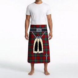 ScotsTee Shop Scottish Ruthven VS Clan Highland Kilt Sporran Tartan Beach Towel