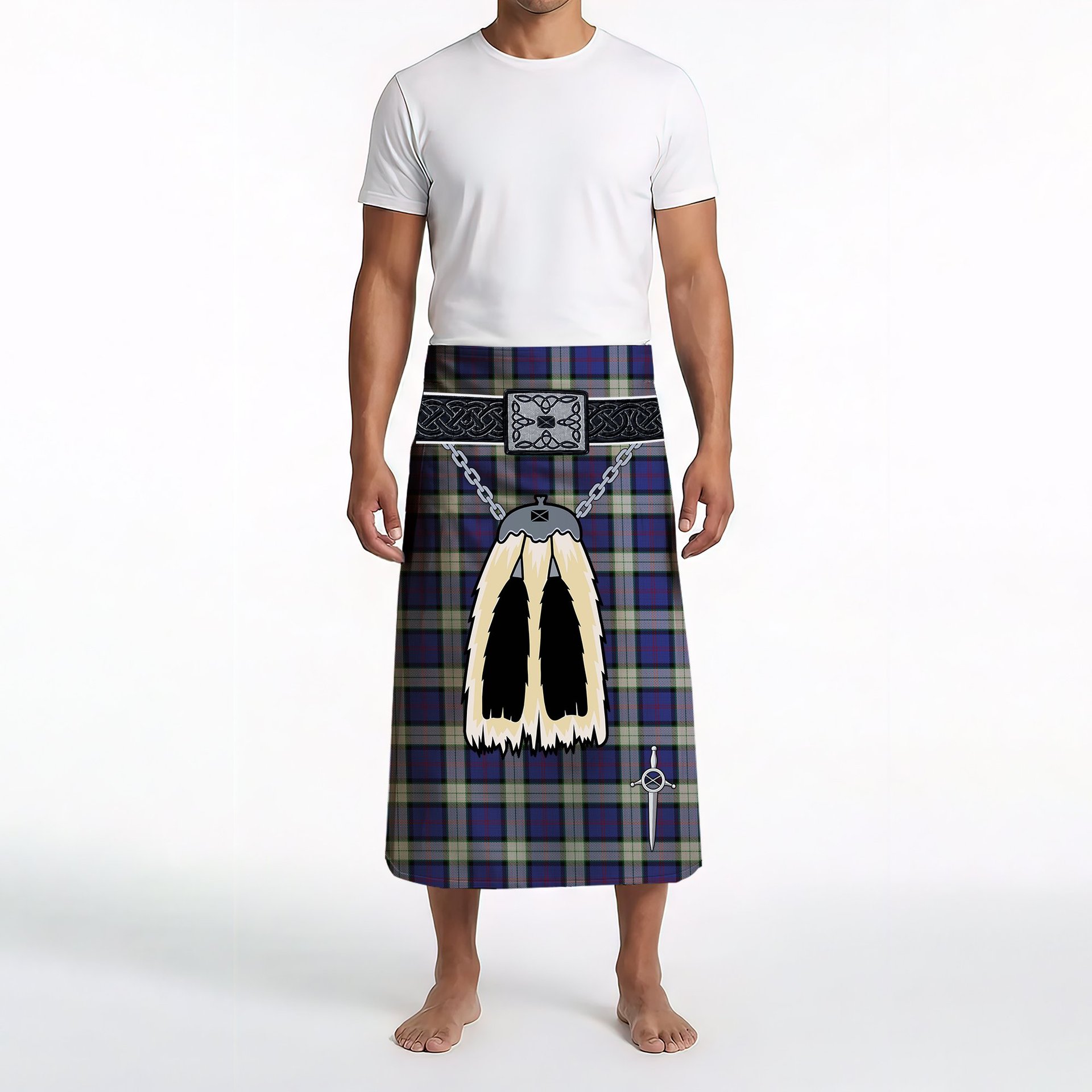 ScotsTee Shop Scottish Sinclair Dress Dance Clan Highland Kilt Sporran Tartan Beach Towel