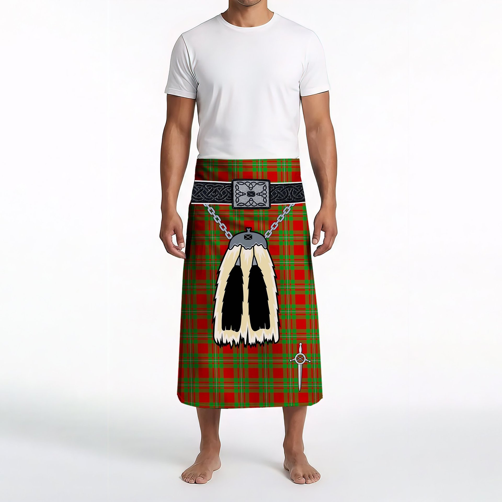 ScotsTee Shop Scottish Peter Clan Highland Kilt Sporran Tartan Beach Towel