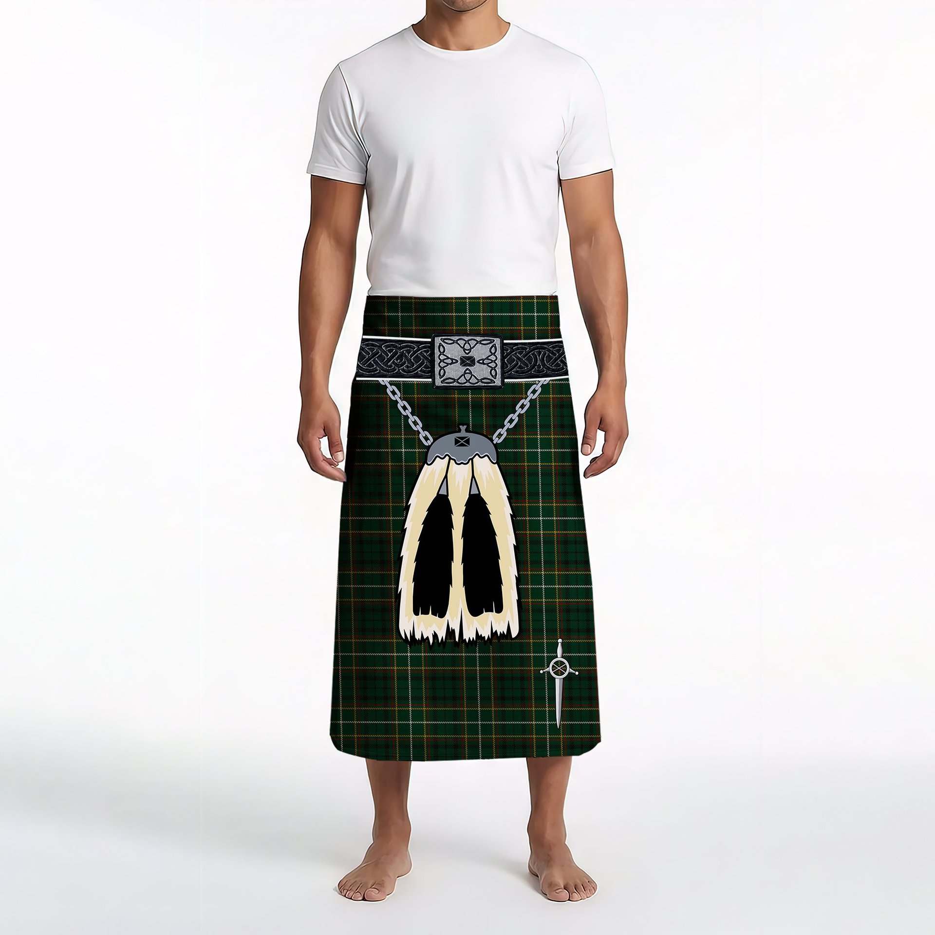 ScotsTee Shop Scottish MacStumer Hunting Clan Highland Kilt Sporran Tartan Beach Towel
