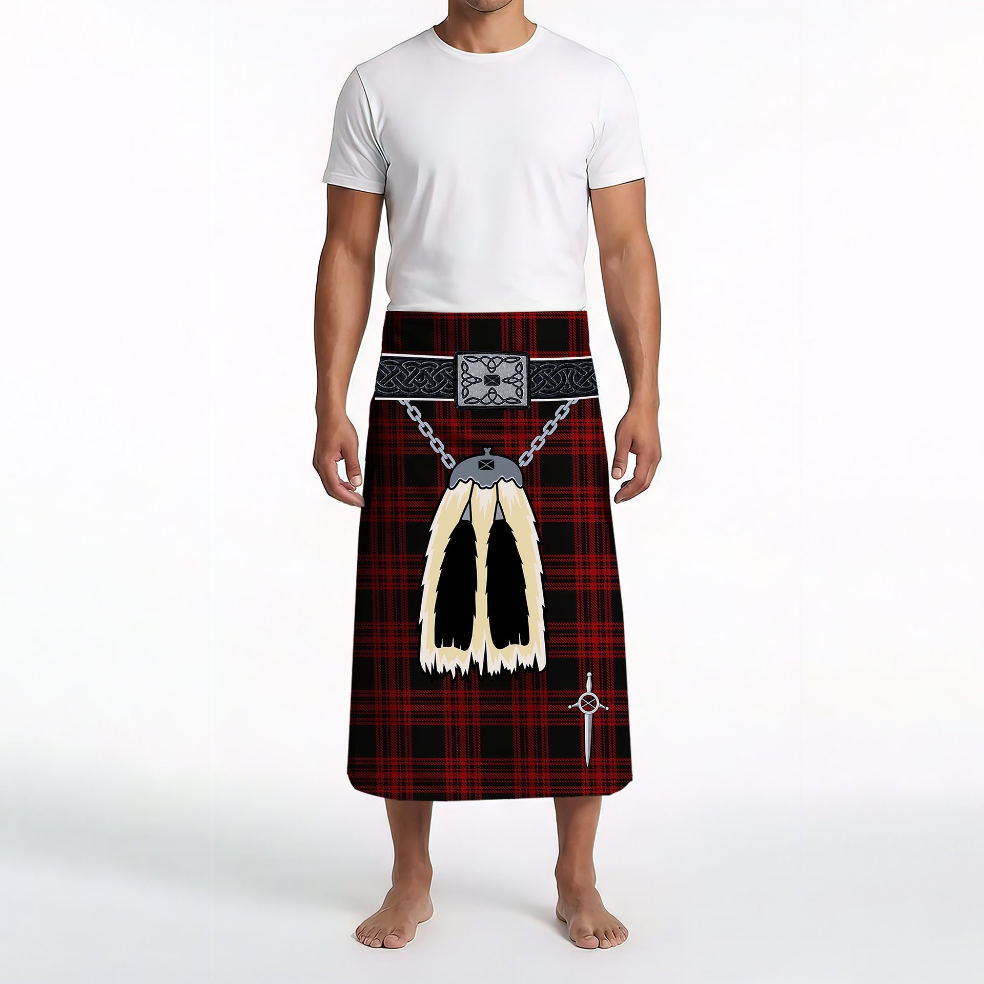 ScotsTee Shop Scottish Menzies Hunting Clan Highland Kilt Sporran Tartan Beach Towel