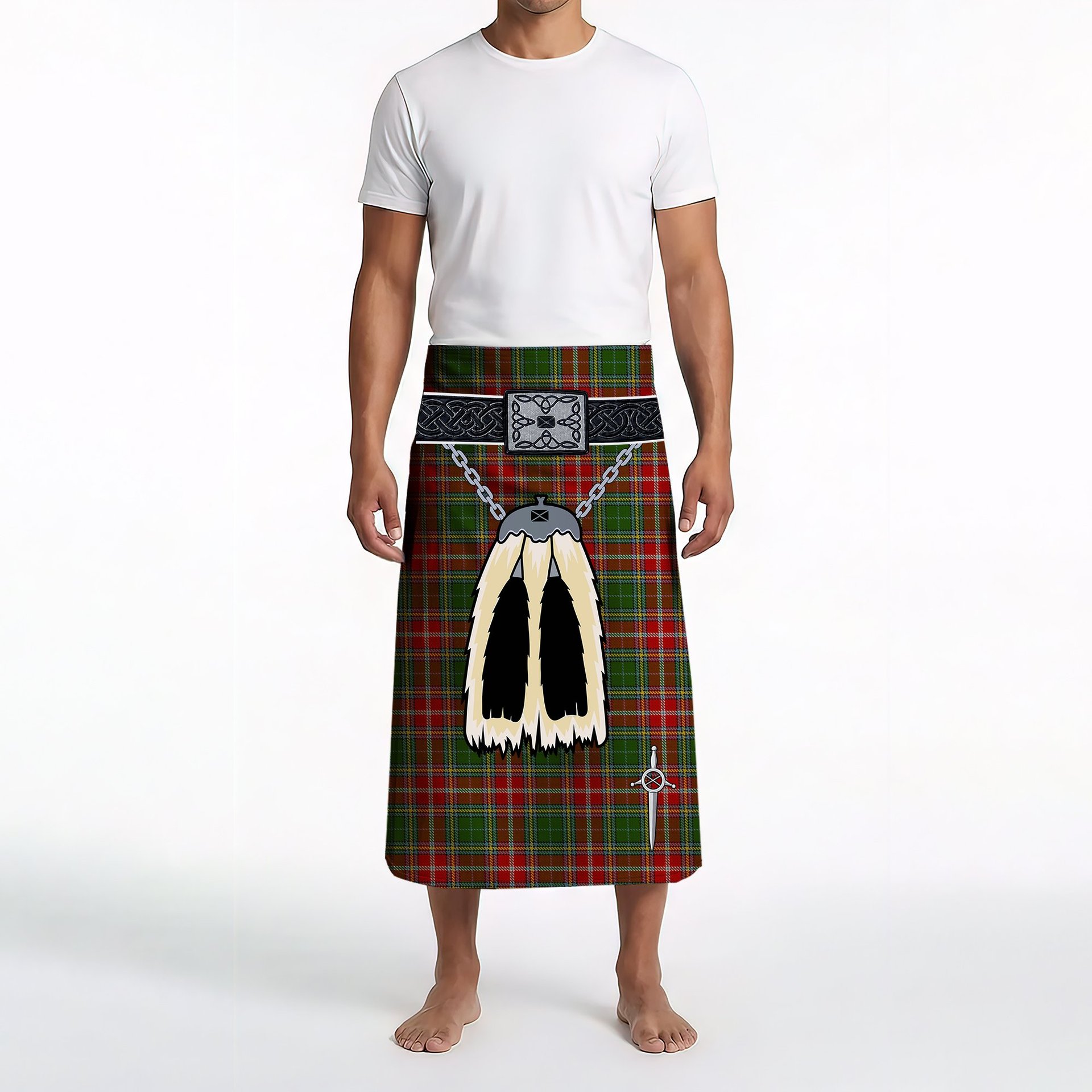 ScotsTee Shop Scottish MacWhirter Clan Highland Kilt Sporran Tartan Beach Towel