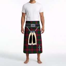 ScotsTee Shop Scottish Rattray of Lude Clan Highland Kilt Sporran Tartan Beach Towel