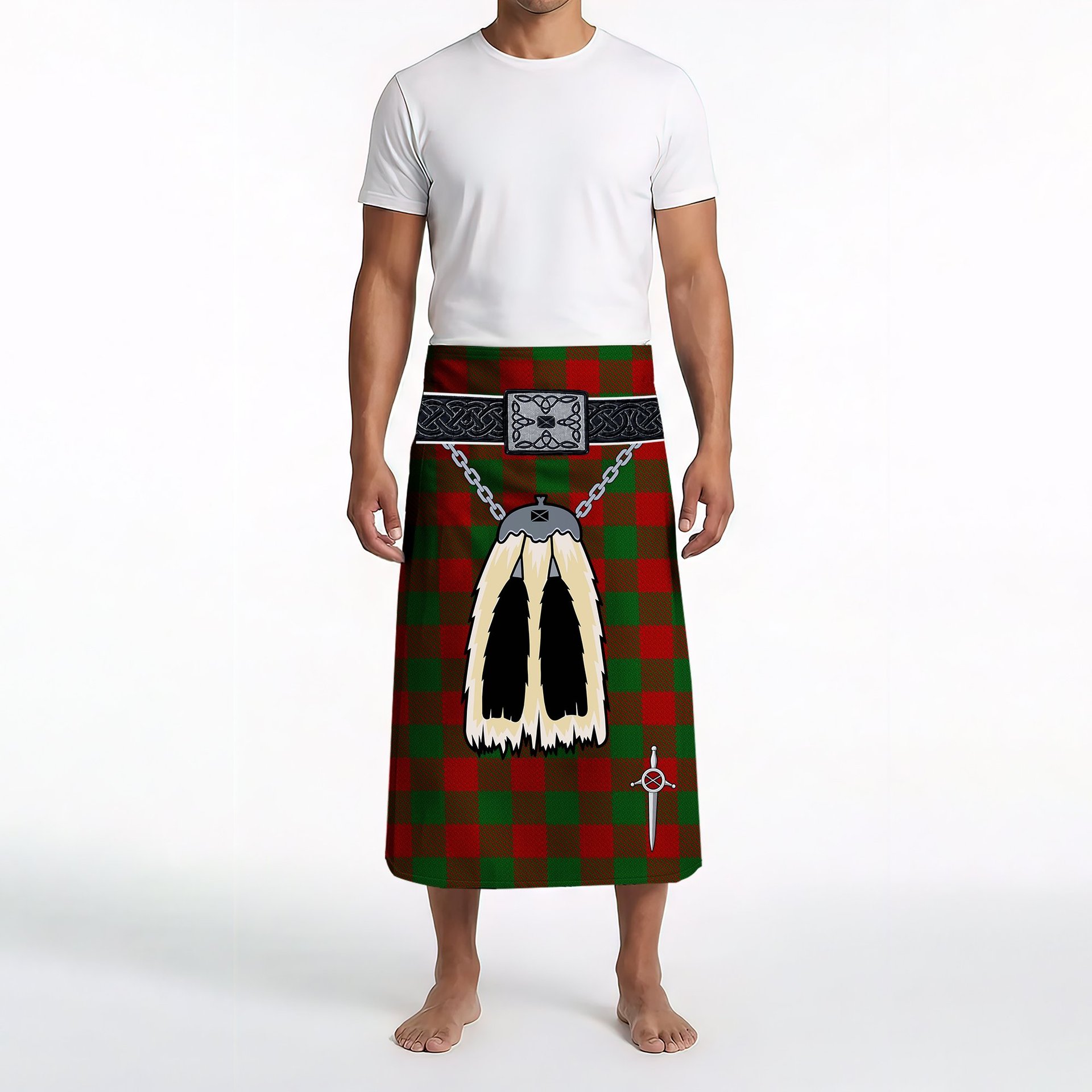 ScotsTee Shop Scottish Moncreiffe Clan Highland Kilt Sporran Tartan Beach Towel