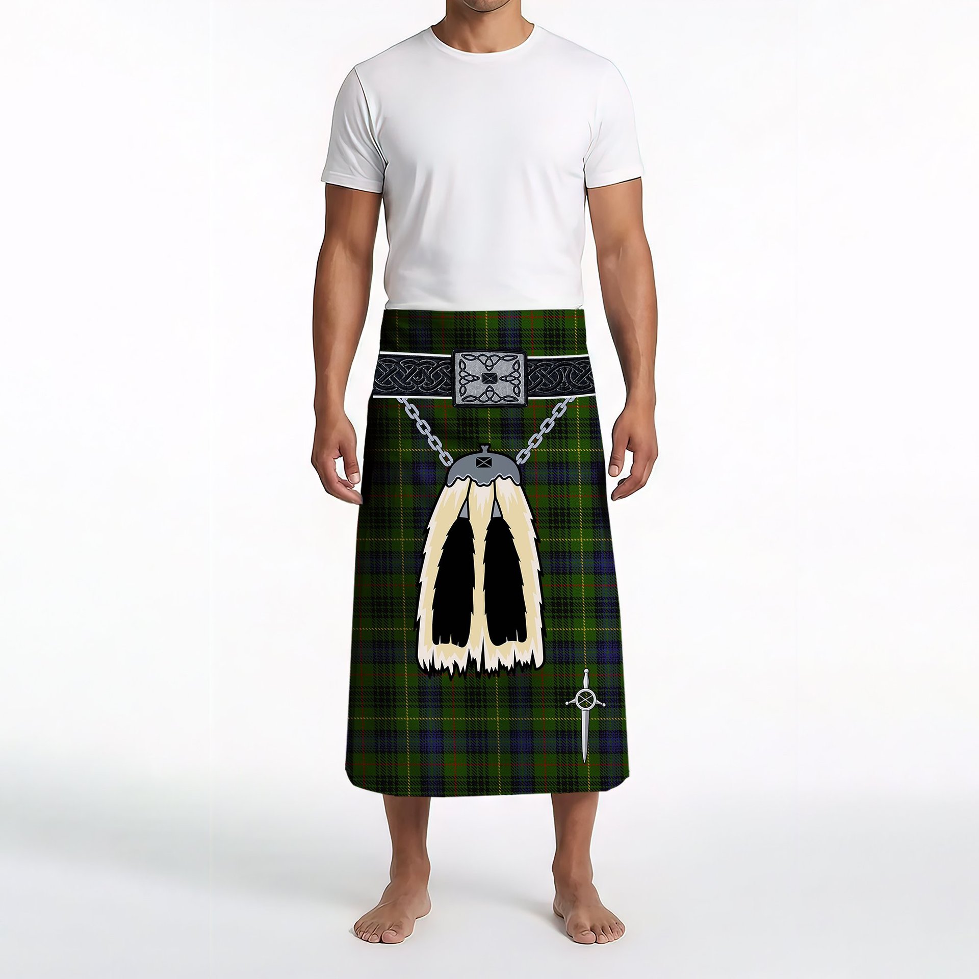 ScotsTee Shop Scottish Stewart Hunting Clan Highland Kilt Sporran Tartan Beach Towel