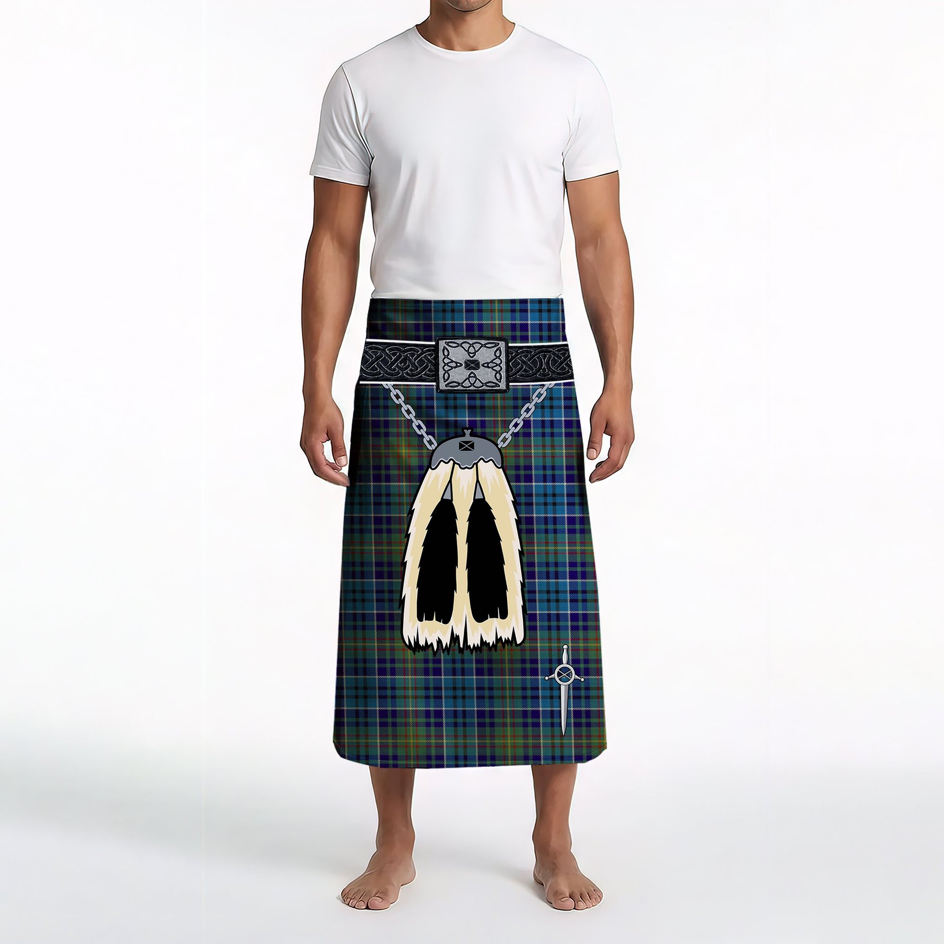 ScotsTee Shop Scottish O_Sullivan Clan Highland Kilt Sporran Tartan Beach Towel
