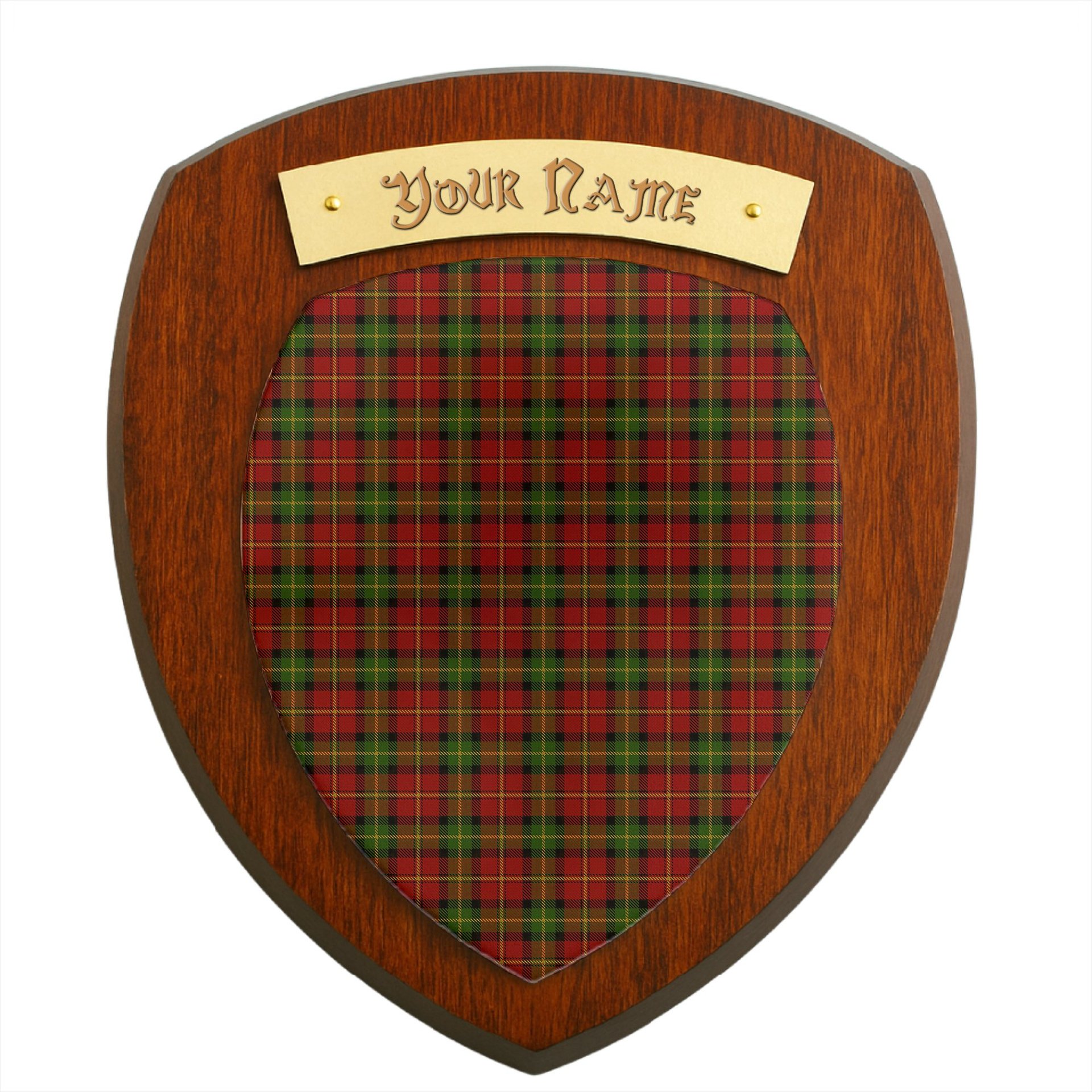 ScotsTee Shop Scottish Blackstock Red Dress Clan Tartan Wooden Wall Plaque Personalize with Your Name