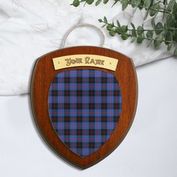 ScotsTee Shop Scottish Angus Modern Clan Tartan Wooden Wall Plaque Personalize with Your Name