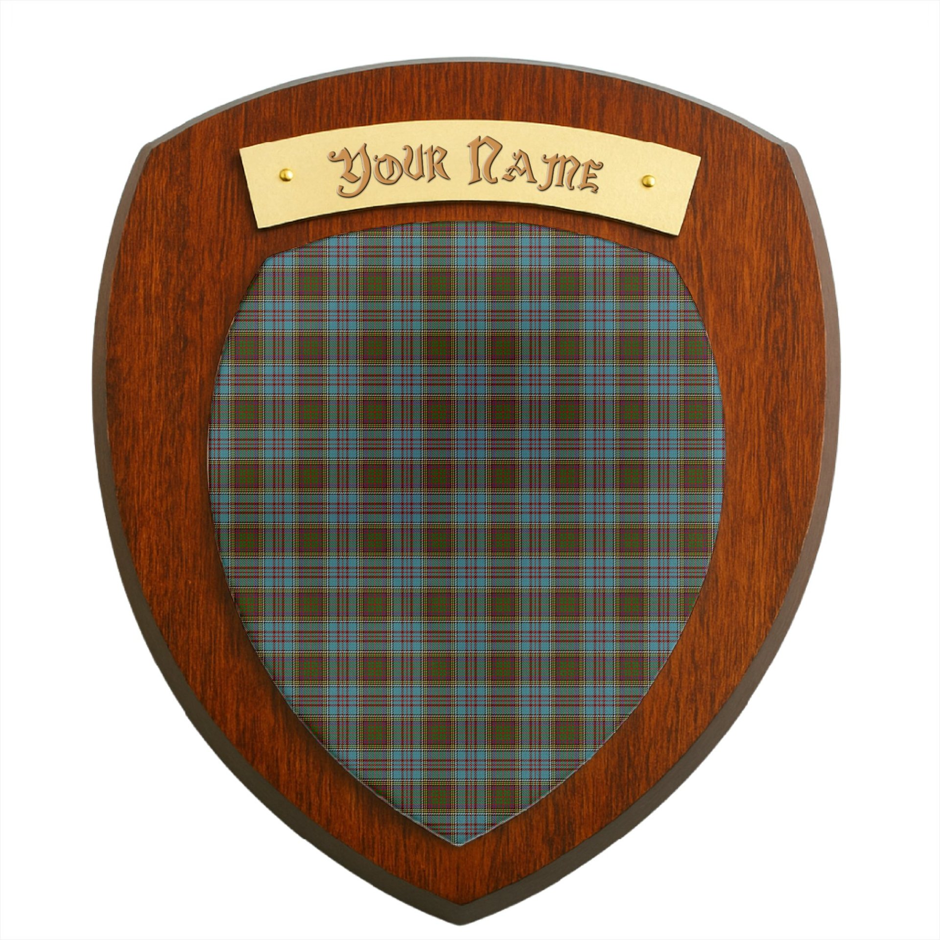 ScotsTee Shop Scottish Anderson Clan Tartan Wooden Wall Plaque Personalize with Your Name