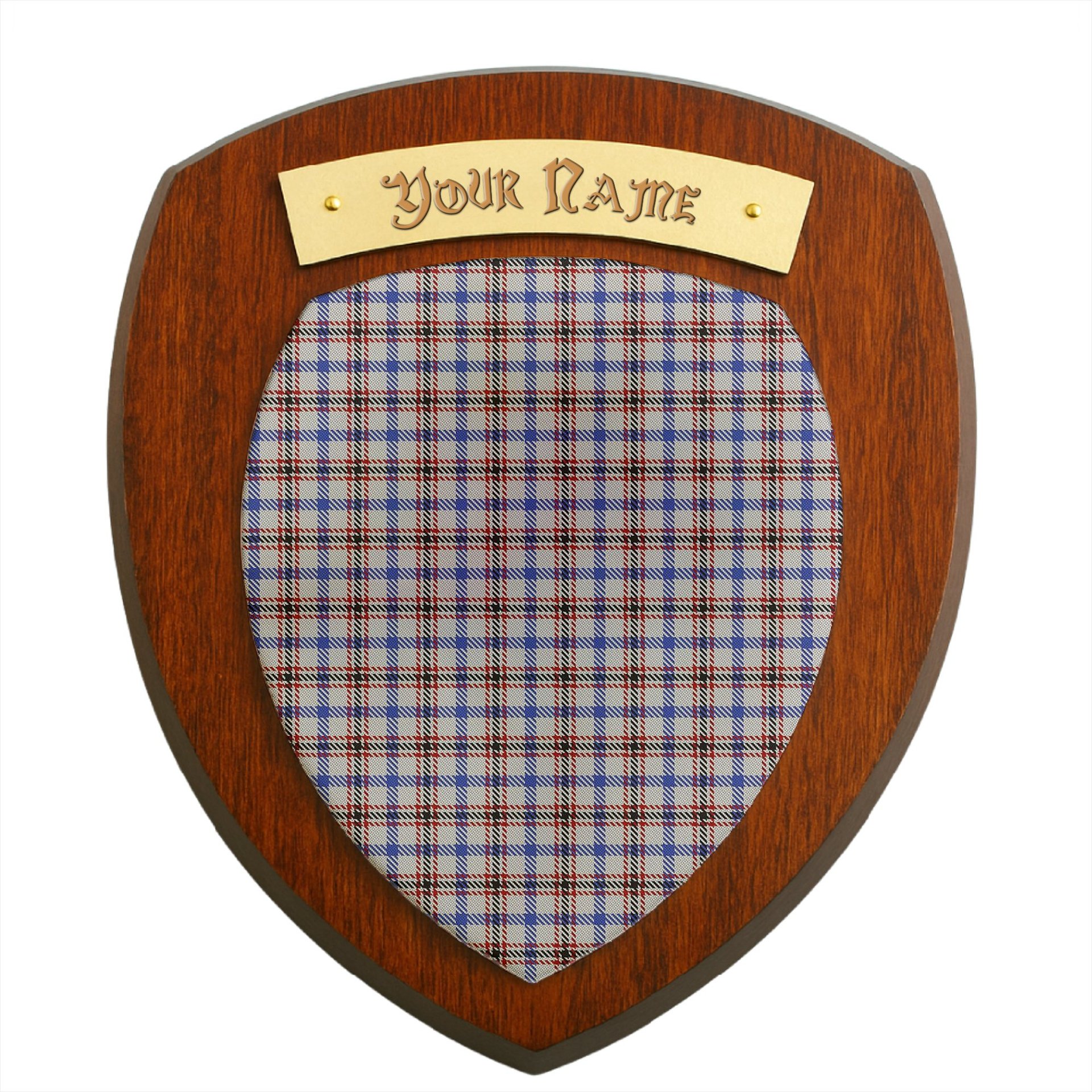 ScotsTee Shop Scottish Boswell Clan Tartan Wooden Wall Plaque Personalize with Your Name