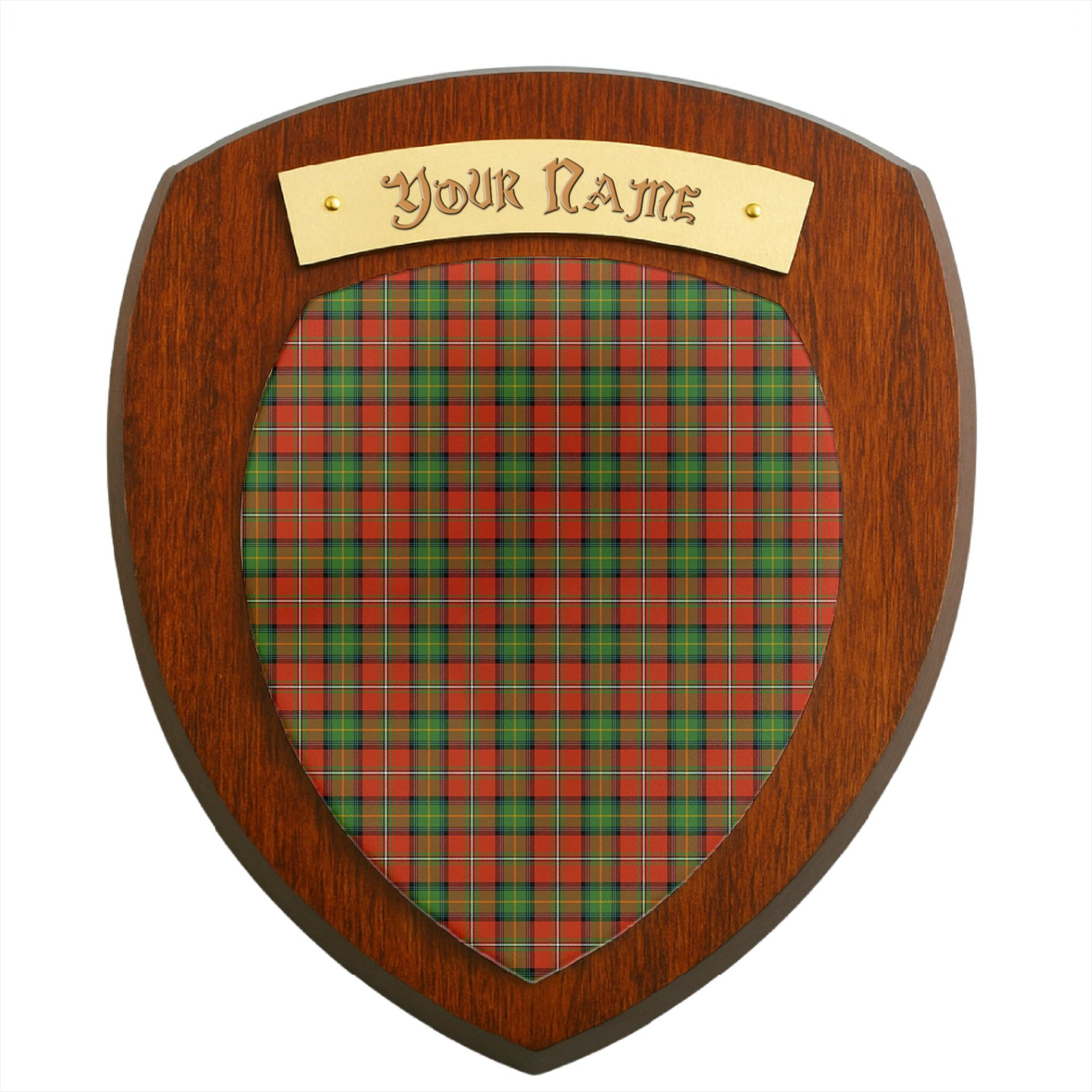 ScotsTee Shop Scottish Boyd Ancient Clan Tartan Wooden Wall Plaque Personalize with Your Name