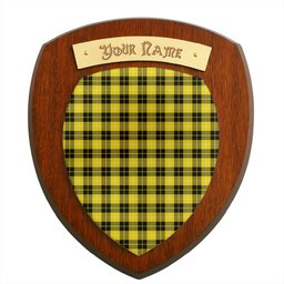 ScotsTee Shop Scottish Barclay Dress Modern Clan Clan Tartan Wooden Wall Plaque Personalize with Your Name