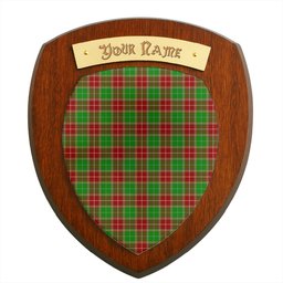 ScotsTee Shop Scottish Baxter Modern Clan Tartan Wooden Wall Plaque Personalize with Your Name