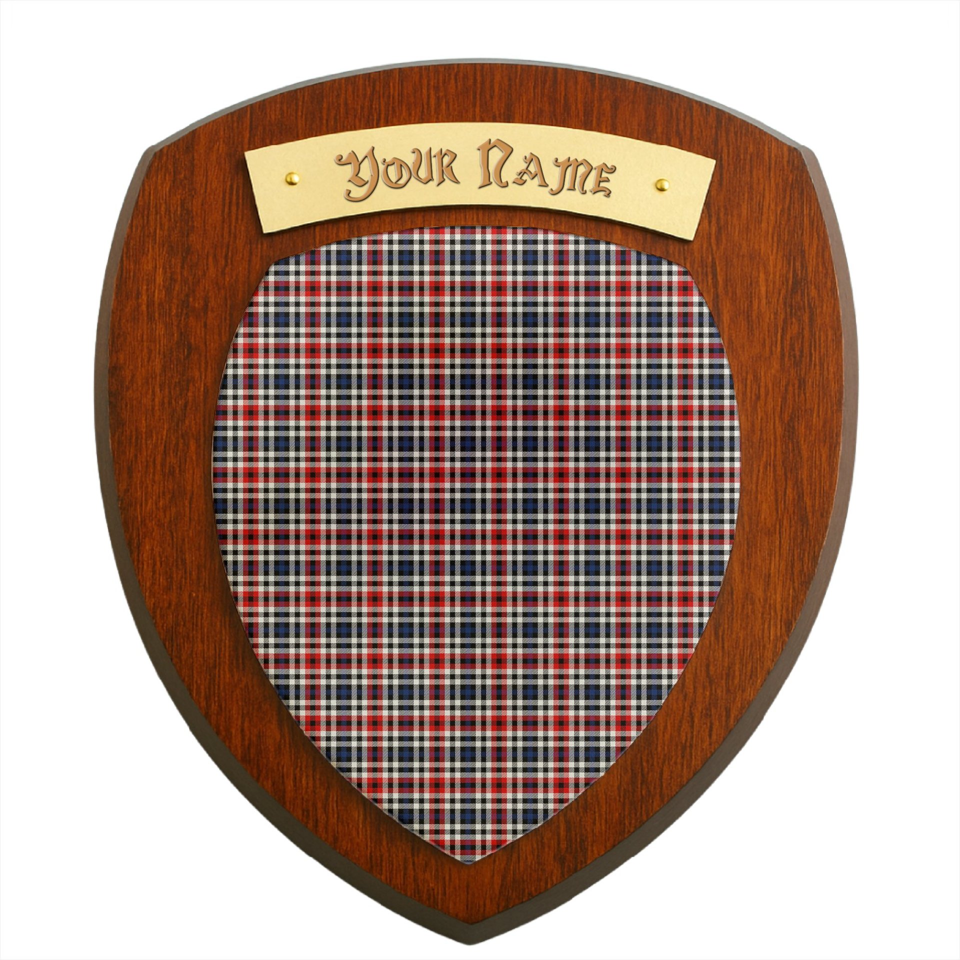 ScotsTee Shop Scottish Bell Border (Bell Southern Bell) Modern Clan Tartan Wooden Wall Plaque Personalize with Your Name