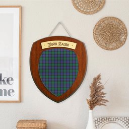 ScotsTee Shop Scottish Black Watch Modern Clan Tartan Wooden Wall Plaque Personalize with Your Name