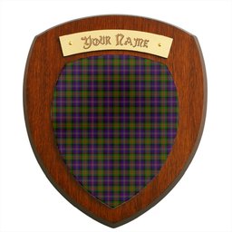 ScotsTee Shop Scottish Cameron of Erracht Modern Clan Tartan Wooden Wall Plaque Personalize with Your Name
