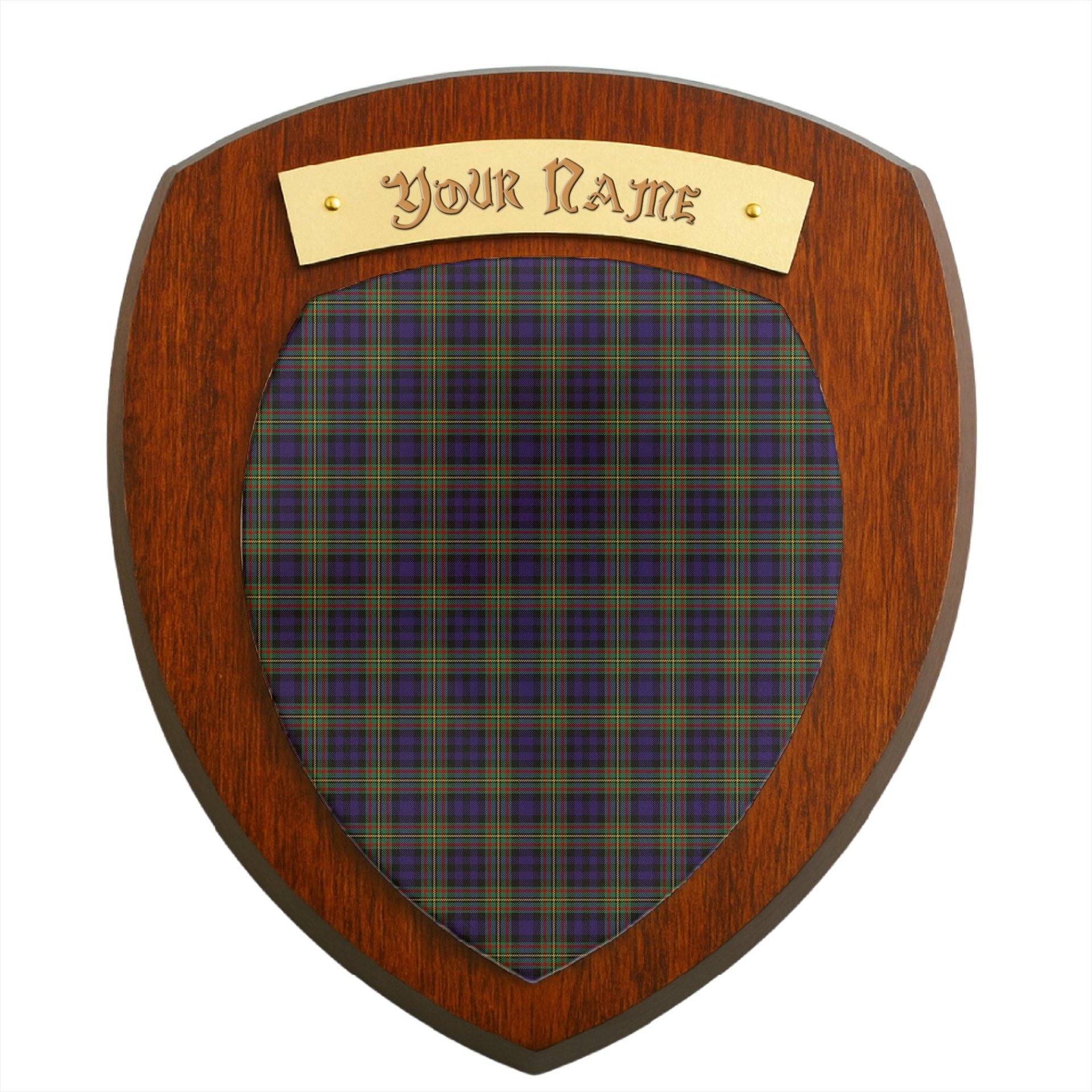 ScotsTee Shop Scottish Clelland SC Clan Tartan Wooden Wall Plaque Personalize with Your Name