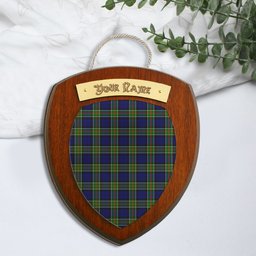 ScotsTee Shop Scottish Colquhoun Modern Clan Tartan Wooden Wall Plaque Personalize with Your Name