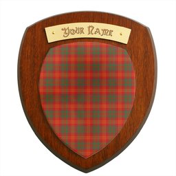 ScotsTee Shop Scottish Burns (Burns 1930) Modern Clan Tartan Wooden Wall Plaque Personalize with Your Name