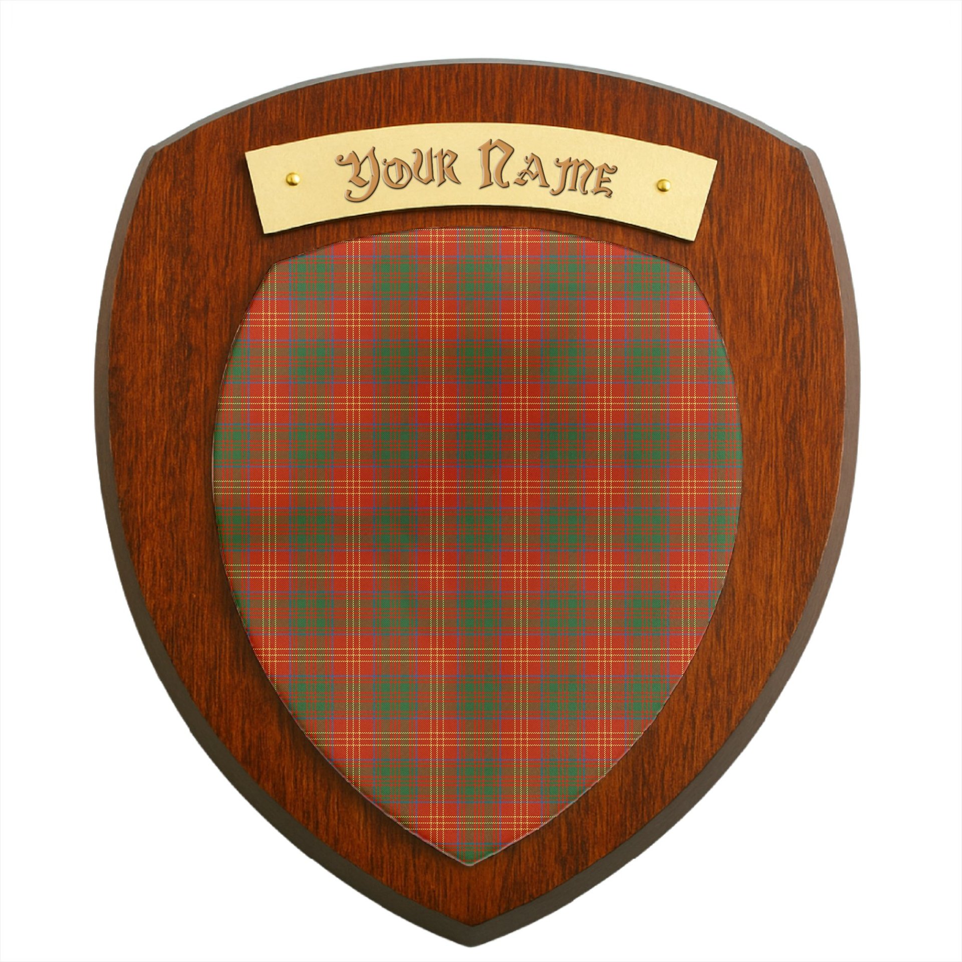 ScotsTee Shop Scottish Burns (Burns 1930) Ancient Clan Tartan Wooden Wall Plaque Personalize with Your Name