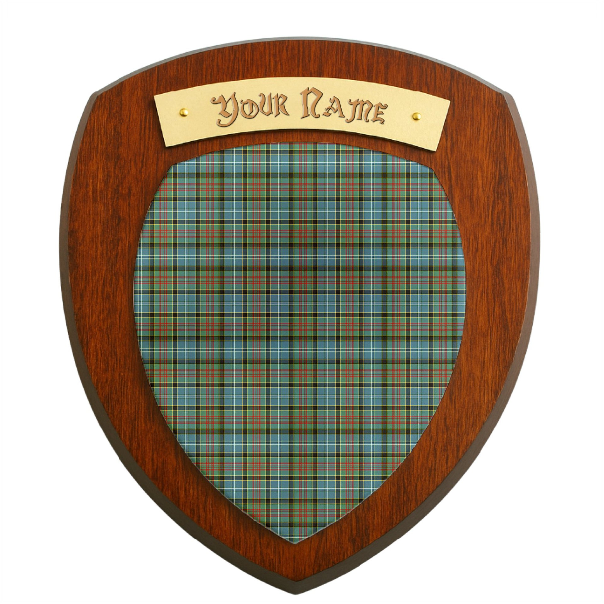 ScotsTee Shop Scottish Caldwell Clan Tartan Wooden Wall Plaque Personalize with Your Name