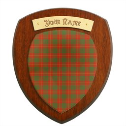 ScotsTee Shop Scottish Cameron Ancient Clan Tartan Wooden Wall Plaque Personalize with Your Name