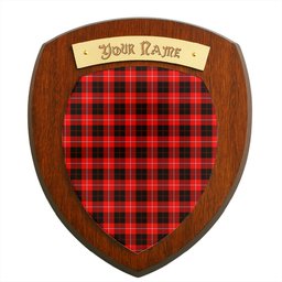 ScotsTee Shop Scottish Cunningham Modern Clan Tartan Wooden Wall Plaque Personalize with Your Name