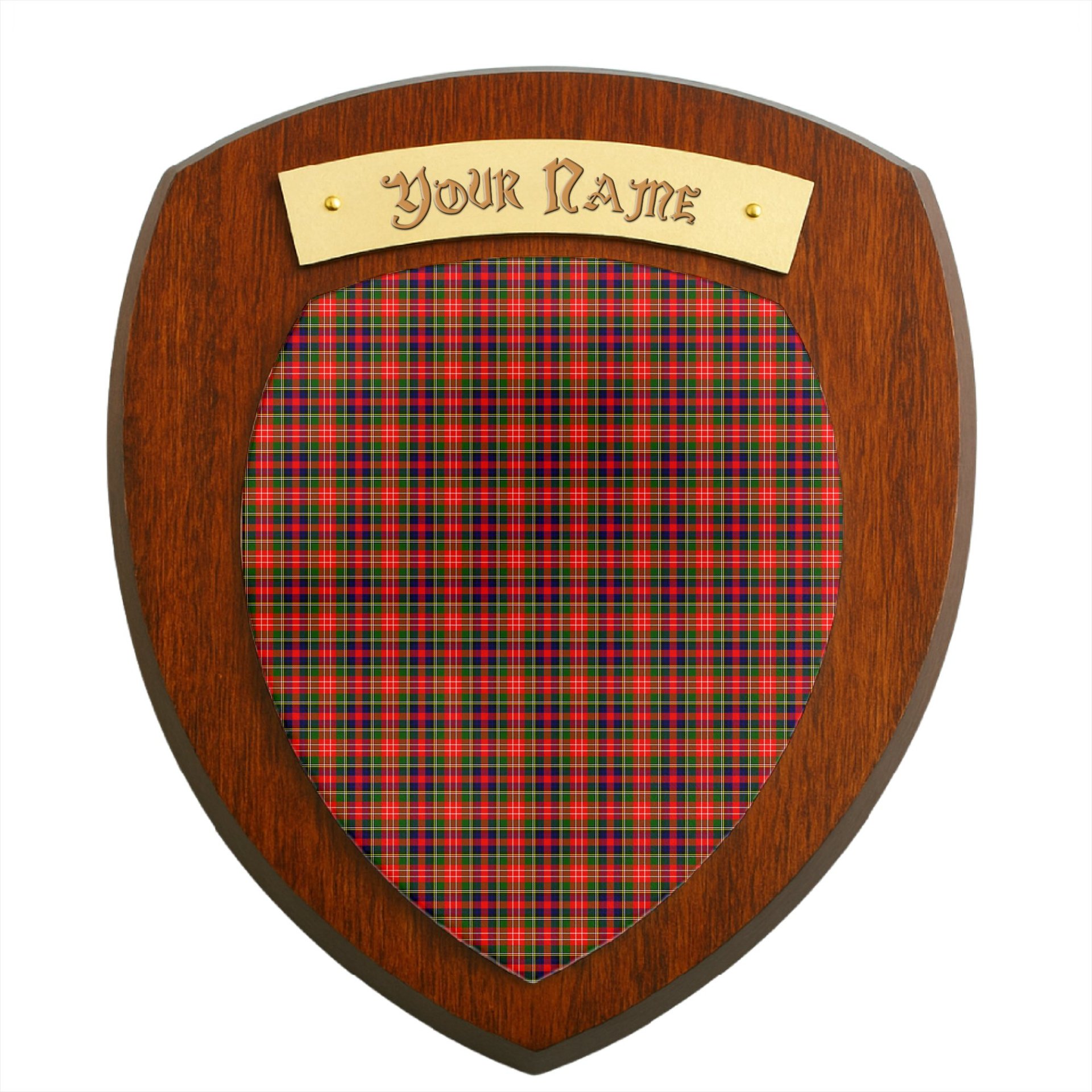 ScotsTee Shop Scottish Christie SC Clan Tartan Wooden Wall Plaque Personalize with Your Name