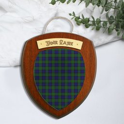 ScotsTee Shop Scottish Campbell Modern Clan Tartan Wooden Wall Plaque Personalize with Your Name