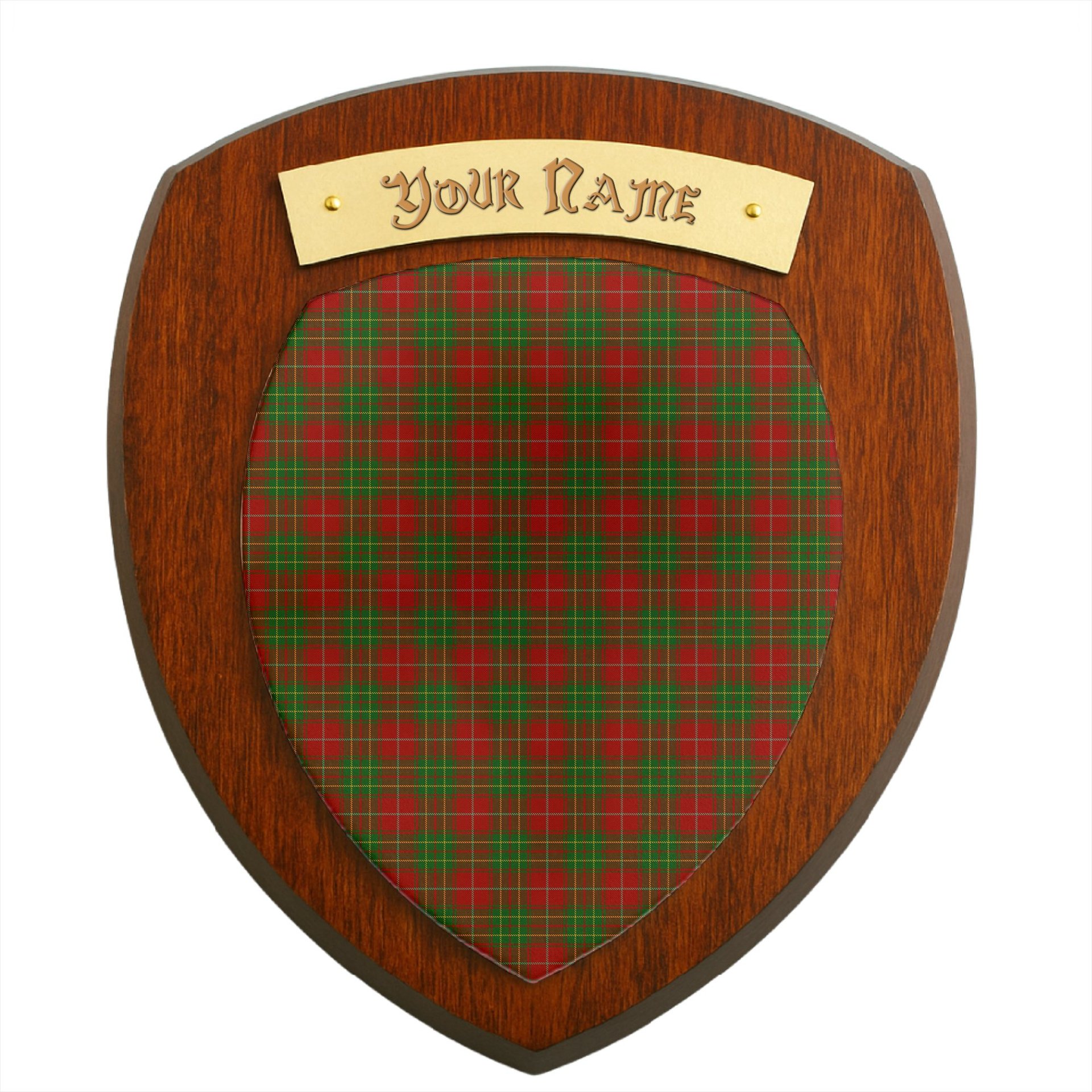 ScotsTee Shop Scottish Burnett Clan Tartan Wooden Wall Plaque Personalize with Your Name