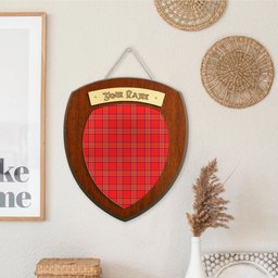 ScotsTee Shop Scottish Burnett Modern Clan Tartan Wooden Wall Plaque Personalize with Your Name