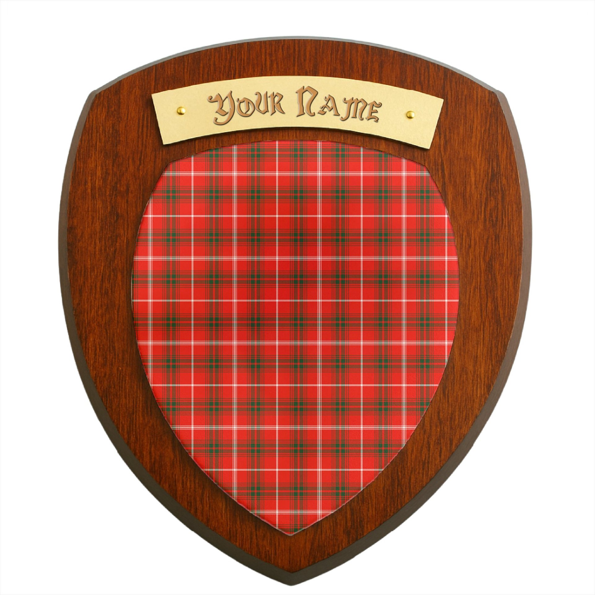 ScotsTee Shop Scottish Duke of Rothesay Modern Clan Tartan Wooden Wall Plaque Personalize with Your Name
