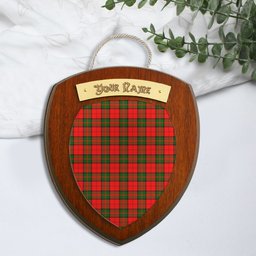 ScotsTee Shop Scottish Dunbar Modern Clan Tartan Wooden Wall Plaque Personalize with Your Name