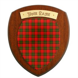 ScotsTee Shop Scottish Dunbar Modern Clan Tartan Wooden Wall Plaque Personalize with Your Name